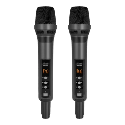 Micrófonos inalámbricos con Receptor UHF MGMIC2UHF