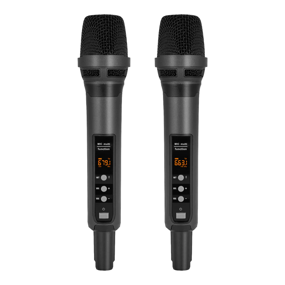 Micrófonos inalámbricos con Receptor UHF MGMIC2UHF